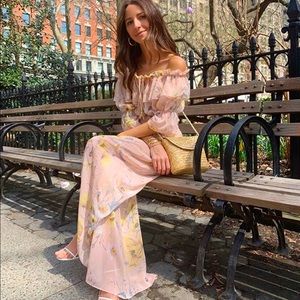 H&M conscious collection pink floral 2 piece set